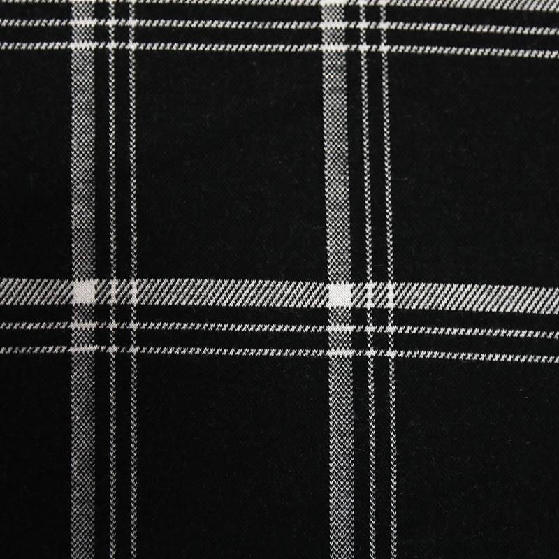 Jacquard Black and White Grid Fabric